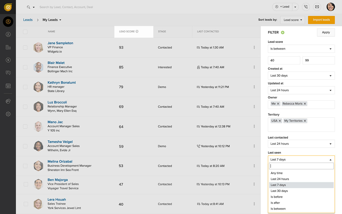 Call the right sales-ready leads Sales lead scoring and segmentation to prioritize sales follow-ups